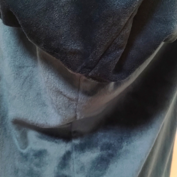 Honeydew velour pullover scoop neck sweater emerald green blue Sz XL - Picture 8 of 11